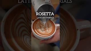 Rosetta latte art tutorials  how to pour Rosetta shorts trending latteart [upl. by Thain]