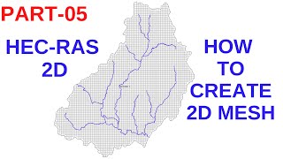 HECRAS 2D How To Create Mesh For 2D Flood ModelingT5 [upl. by Analem]