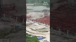 Water Treatment Plant project near Taman Mas Puchong river bank collapse [upl. by Kepner390]