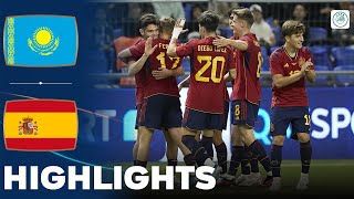 Spain vs Kazakhstan  Highlights  U21 Euro Qualification 17102023 [upl. by Alioz]