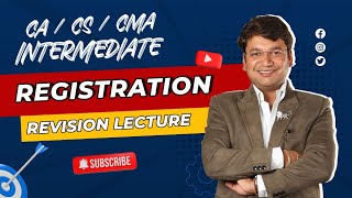 Revision Of CA  CS  CMA Intermediate GST  Registration Under GST  Ch 9  CA Yashvant Mangal [upl. by Afatsuom]