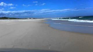 Toyota RAV4 driving on soft sand at Hawks Nest Beach Australia [upl. by Mian761]