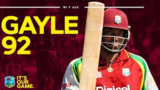 🌏 The Universe Boss Smashing Boundaries  💥 Chris Gayle Hits 92 vs Australia in 2008 ODI [upl. by Arrol]