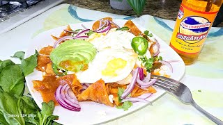 COMO HACER CHILAQUILES ROJOS MEXICANOS 🌶🍅chilaquiles mexico sabor [upl. by Anirret]