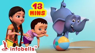 Hathi Raja Kahan Chale and much more  Hindi Rhymes for Children  Infobells [upl. by Hamburger]