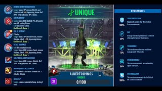 New ALBERTOSPINOS Unlocked 😅 Jurassic World Alive [upl. by Acnayb]