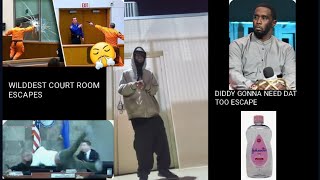 WILDEST COURTROOM ESCAPES CAUGHT ON VIDEO DIDDY GONNA NEED BABY OIL ASAP TOO FREE FROM DIS ONE💪🏾🔵 [upl. by Ardeen]