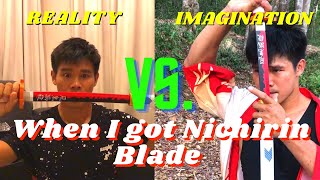 When I got Demon Slayer Nichirin blade Reality vs Imagination [upl. by Liarret]