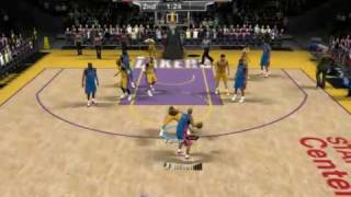 nba 2k9 gameplay lakers vs pistons [upl. by Nairrot]