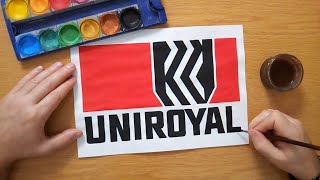 How to draw the UNIROYAL logo [upl. by Vandervelde]