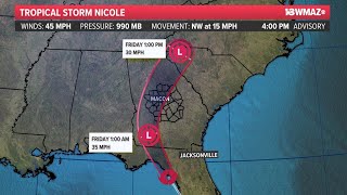 Tracking Nicole Latest forecast spaghetti models more information [upl. by Heppman]