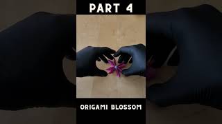 Origami Flower Tutorial How to Fold a Beautiful Paper Blossom 🌸📏Part 4 [upl. by Sakmar413]