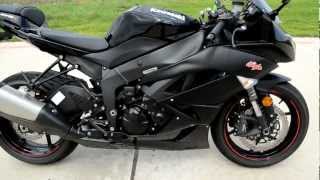 2011 Kawasaki ZX6R Ninja Black Overview Review Walk Around [upl. by Svoboda]