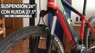 Mountain Bike Enduro en una Bicicleta Eléctrica Modificada Suspensión 26quot con Rueda 275quot [upl. by Lamiv]