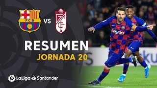 Resumen de FC Barcelona vs Granada CF 10 [upl. by Yedoc]