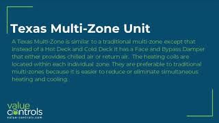 Texas Multi Zone Unit   Value Controls Glossary of HVAC terms [upl. by Rapp]