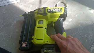 Ryobi New Brushless Airstrike Brad Nailer Unboxing and initial Testing gregsanswers ryobi tools [upl. by Eladroc]