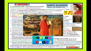 📕 DANTE ALIGHIERI  VITA riassunto semplice x superiori [upl. by Arnie]