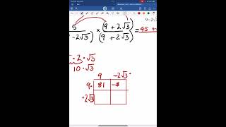 Rationalising a two term denominator [upl. by Iphigenia196]