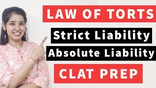 Strict Liability and Absolute Liability  Law of Torts [upl. by Thorrlow]