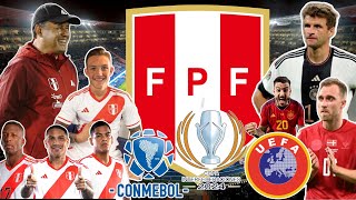 NUEVOS AMISTOSOS para PERÚ vs EUROPEOS ALEMANIA DINAMARCA ESPAÑA COPA INTERFEDERACIONES 2024 [upl. by Enimrej636]