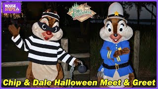 Chip amp Dale as Cop and Robber for Halloween at Disney’s Fort Wilderness 2024  Walt Disney World [upl. by Valer]