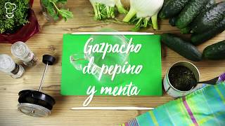 Receta de gazpacho de pepino y menta [upl. by Inaoj]