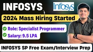 Infosys Mass Hiring 2024  Role Specialist Programmer  Salary 95 LPA  Infosys Off Campus Drive [upl. by Hiamerej98]