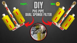 HOW TO MAKE YOUR OWN DUAL SPONGE FILTER  Step by Step Tutorial DIY FILTER💰 [upl. by Phelgen]