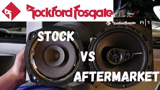 Rockford Fosgate R165X3 Prime 65 speaker install Nissan Silvia S14 turbo 240sx stock vs aftermarket [upl. by Kcirtapnhoj]