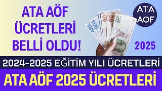 Ata Aöf 20242025 Eğitim Yılı Harç Ücretleri Belli Oldu Ücretlere \u00100e Yakın Zam Var [upl. by Imoin]