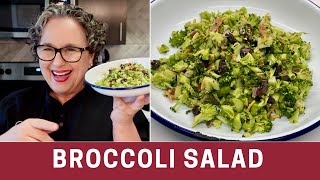 How to Make an Easy Broccoli Salad with Bacon and Cheese no Mayo  The Frugal Chef [upl. by Trahurn860]