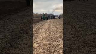 Plow day John Deere 5070 and IH 966 [upl. by Ayatahs]