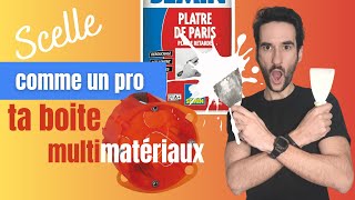 Comment SCELLER une Boite dEncastrement Electrique avec du Plâtre FACILEMENT [upl. by Senalda155]