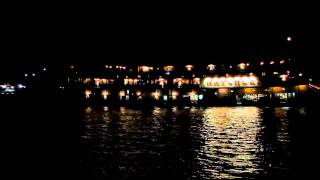 Paddle Steamboat NATCHEZ passing by at night  New Orleans [upl. by Reiners747]