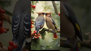 quotCharming Bohemian Waxwings in the Forest  birdsinmotion05 BirdsInNature [upl. by Silsbye718]