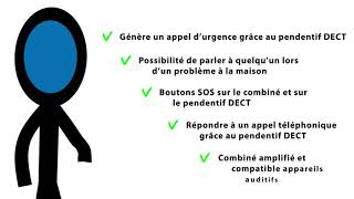 AMPLIDECT295 SOSPRO – Téléphone amplifié numérique sans fil répondeur intégré et pendentif inclus [upl. by Nahtaneoj744]