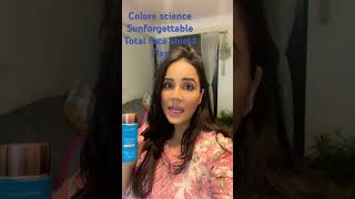 Colorescience SUNFORGETTABLE TOTAL PROTECTION FACE SHIELD HONEST REVIEW skincare sunscreen serum [upl. by Netsreik189]