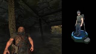 Skyrim VR played with Kat Walk mini [upl. by Ardnuahs]