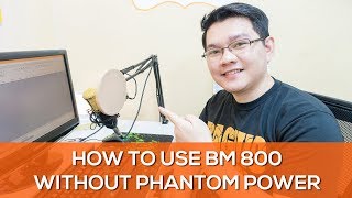 How to use BM 800 Condenser Microphone without phantom power  How to edit BM 800 audio [upl. by Maura4]