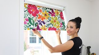 How to Make Roller Shades with Blackout Fabric for Windows  Thrift Diving [upl. by Arracot850]