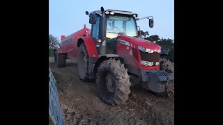 Slurry spreading to get the grass growing [upl. by Ardnasac]