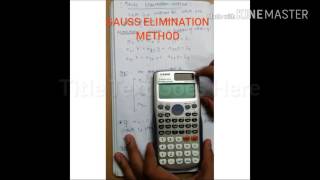 Gauss elimination method using calculator fx991ES PLUS [upl. by Yovonnda116]