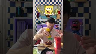 Je teste la vrai recette du pâté de crabe de bob léponge krabbypatty spongebob food defi [upl. by Eanal]