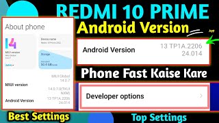 MIUI Version Settings  Redmi 10 prime Android version [upl. by Eri]