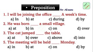 prepositions practice set18 for all competitive exams sscgd mts chsl englishacademybydeepakkr [upl. by Mccormick]