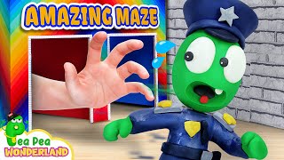 Pea Pea Police Pretend Play Escape From Giant Mysterious Maze 🔐 Funny cartoon  Pea Pea Wonderland [upl. by Burleigh737]