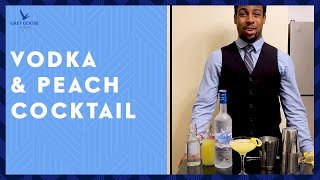 Easy Vodka amp Peach Cocktail Recipe  Grey Goose House Pour [upl. by Eitsirk]