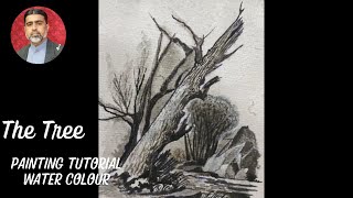 Tree  Painting Tutorial  Water colour  Art with Imran [upl. by Rinna]