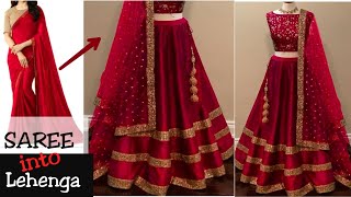 DIY How to Make Lehenga लेहंगा in 10 minutes [upl. by Slavic288]